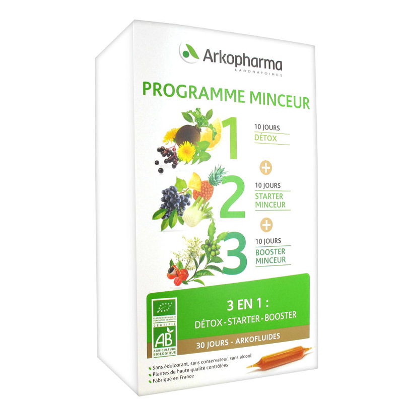Arkopharma Arkofluides Programme minceur 3x 10 ampoules Arkopharma Arkofluides Programme minceur 3x 10 ampoules