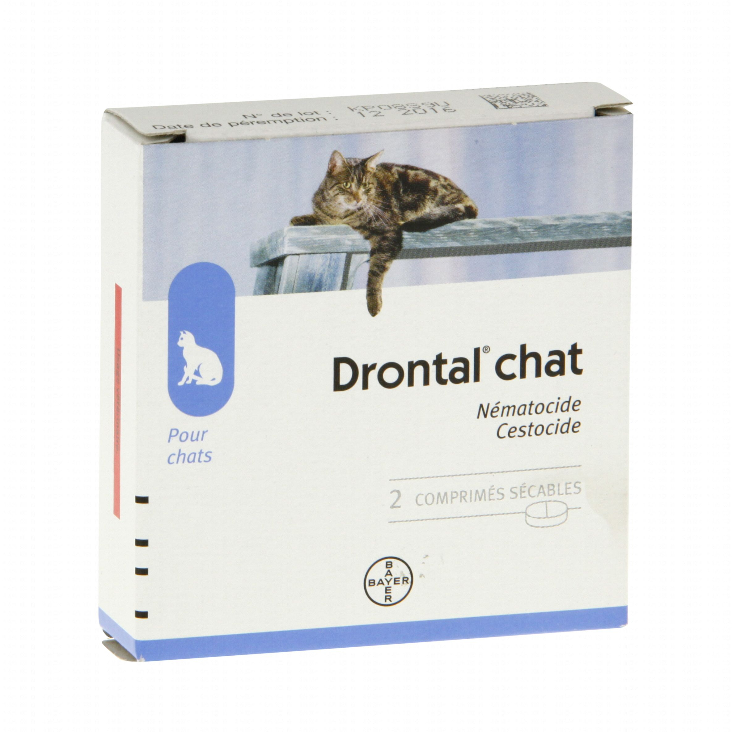 Broadline Chat Vermifuge Et Puce Drontal Vermifuge Chat 2 Comprimés - Bayer | Pharmacie des drakkars