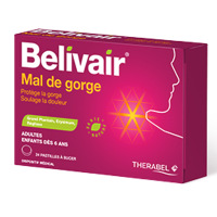 Belivair Mal de gorge 24 pastilles