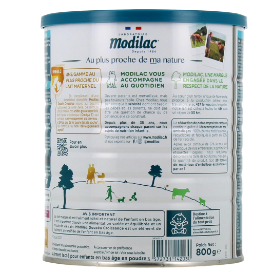 Lait Infantile Fabriqué En France Modilac Précision Lait Bébé 1er âge - De 0 à 6 Mois - Sans Huile De Palme Lait 3ème âge 12-36 Mois 800g Lait Infantile Fabriqué En France Modilac Précision Lait Bébé 1er âge - De 0 à 6 Mois - Sans Huile De Palme Lait 3ème âge 12-36 Mois 800g