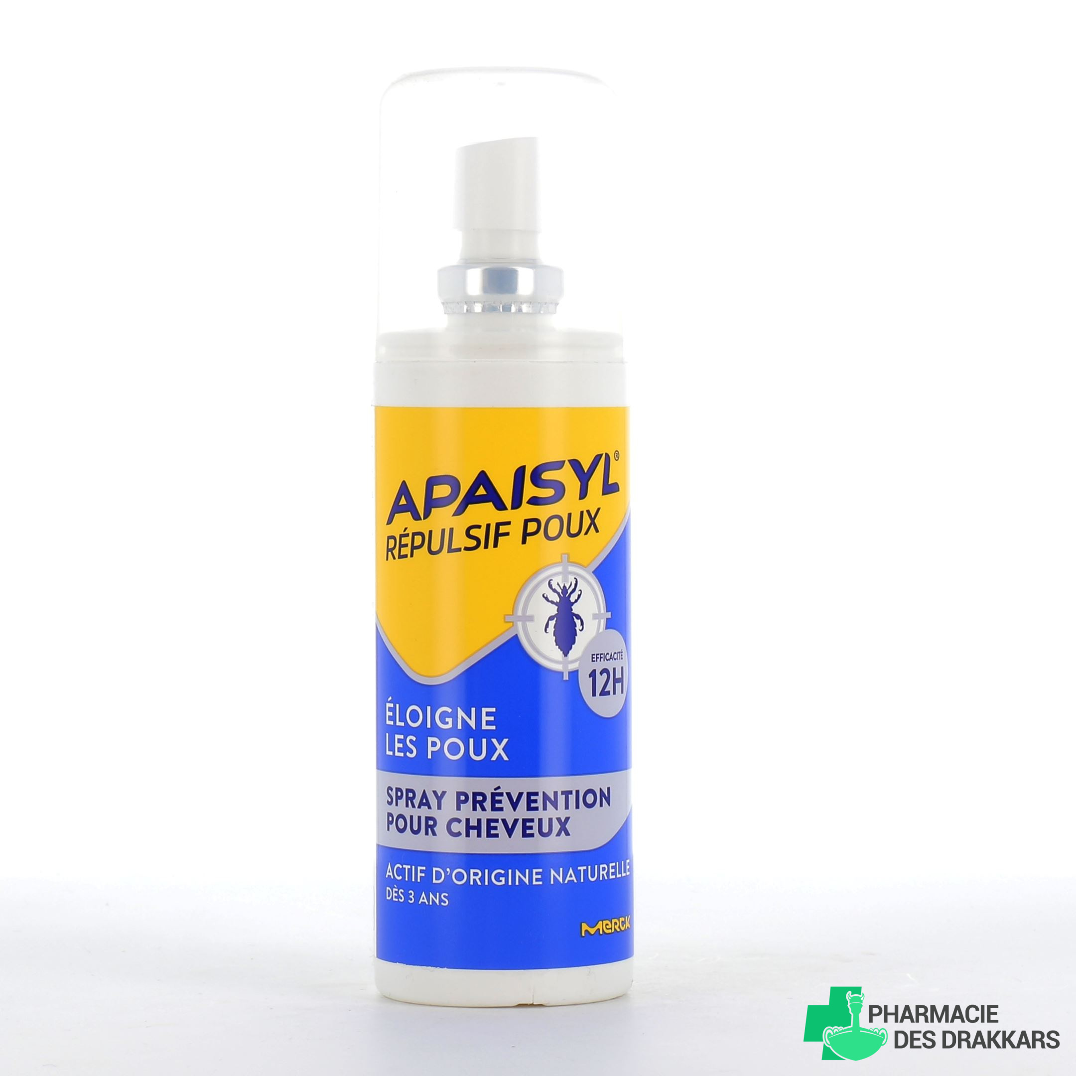 Apaisyl Poux prévention Spray répulsif poux MERCK Pharmacie des drakkars