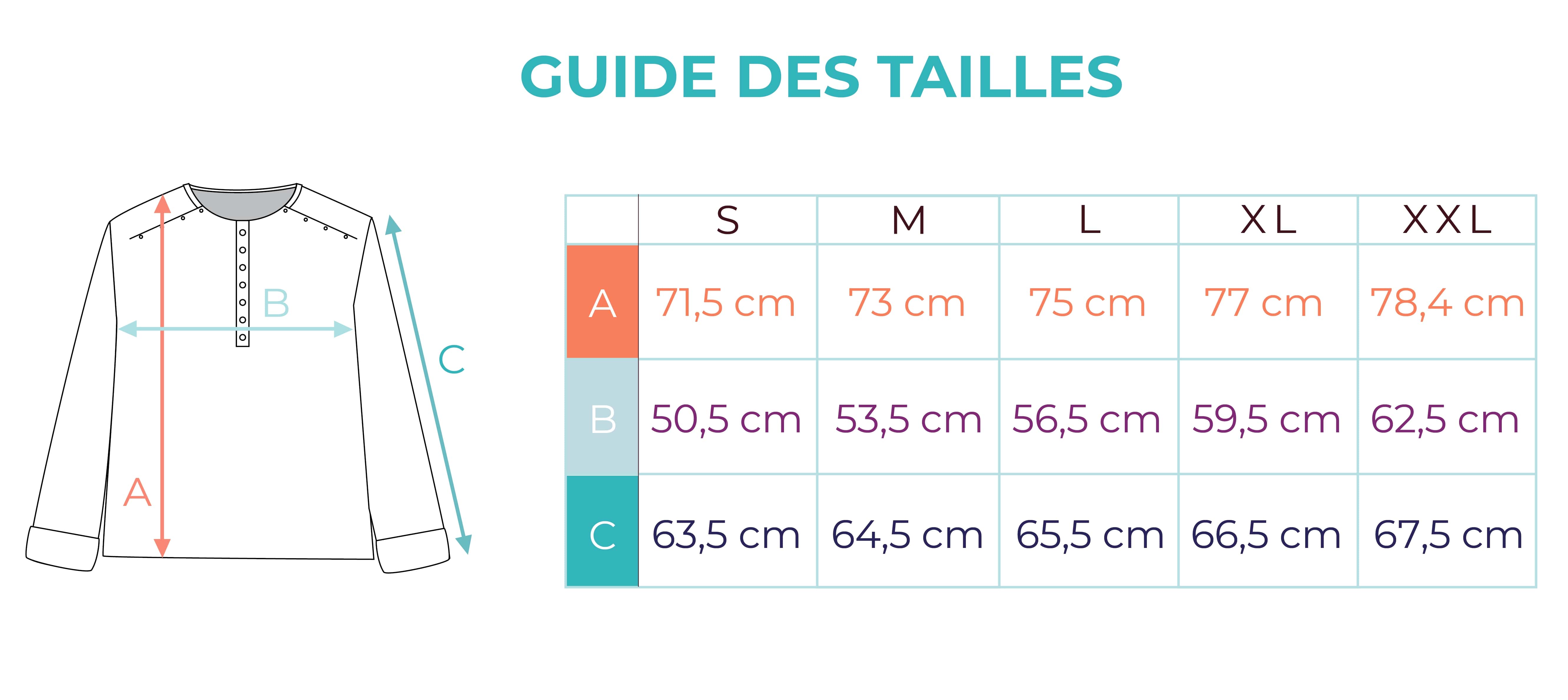 Guide des tailles rue du colibri T-shirt Cocooneo Homme