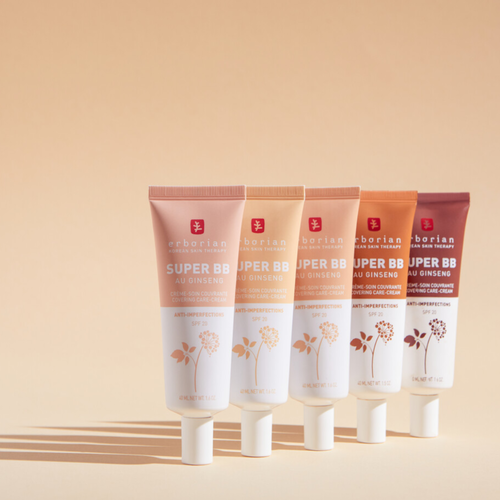 photo des différentes teintes des super bb crème Erborian